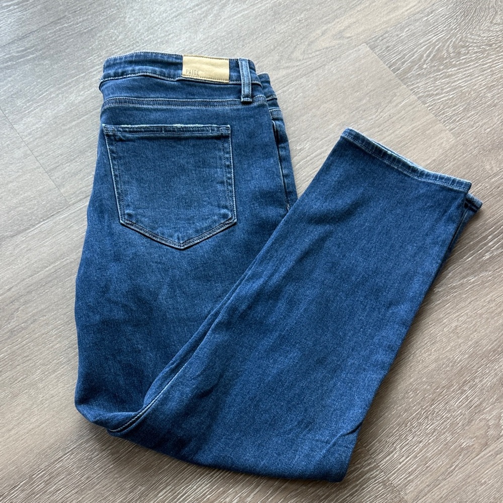 PAIGE Dark Blue Straight Jeans